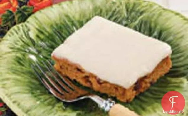 Zuckerguss-Kürbis-Cranberry-Riegel