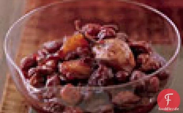 Cranberry, Schalotte und getrocknetes Kirschkompott