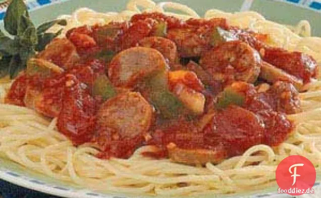 Spaghetti mit italienischer Wurst