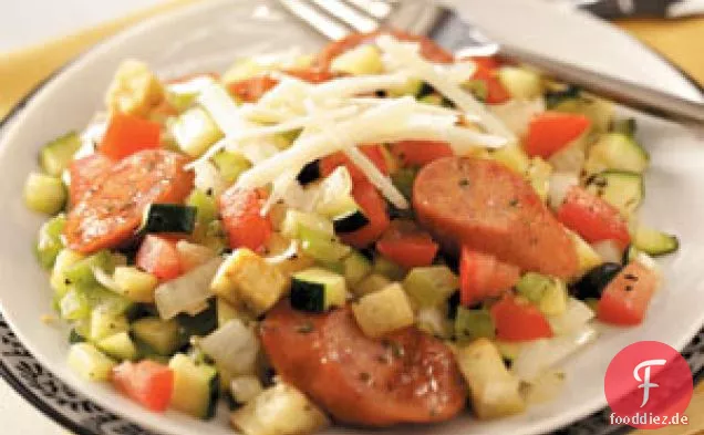 Ratatouille-Wurst-Sauté