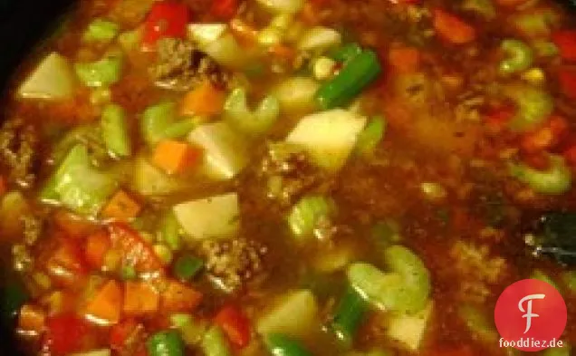 Einfache Gemüse-Rindfleischsuppe