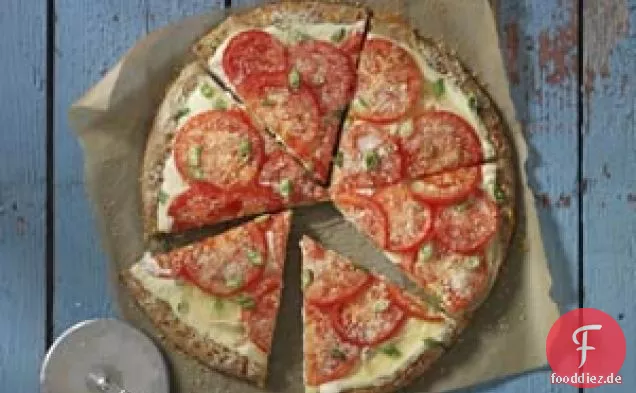 Pizza mit Provolone-Hähnchen