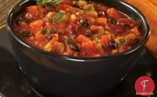 Chili mit zwei Bohnen und Gemüse