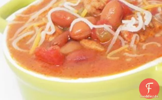 Cremige Hühnersuppe mit grünem Chili aus dem Slow Cooker