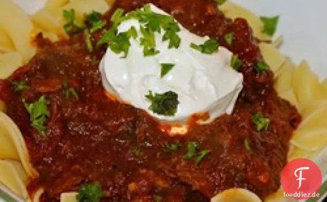 Geräuchertes Paprikagulasch für den Slow Cooker