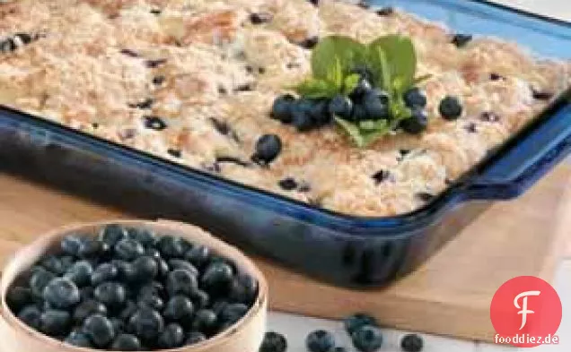 Kaffeekuchen mit Blaubeeren und Käse