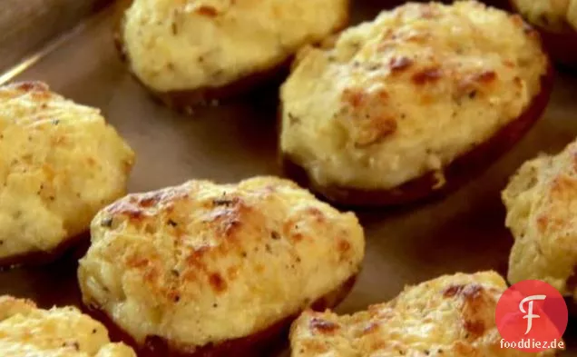 Zweimal gebackene neue Kartoffeln