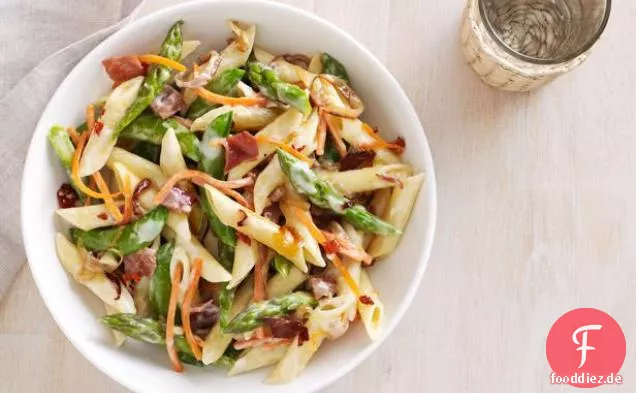 Primavera mit Prosciutto, Spargel und Karotten