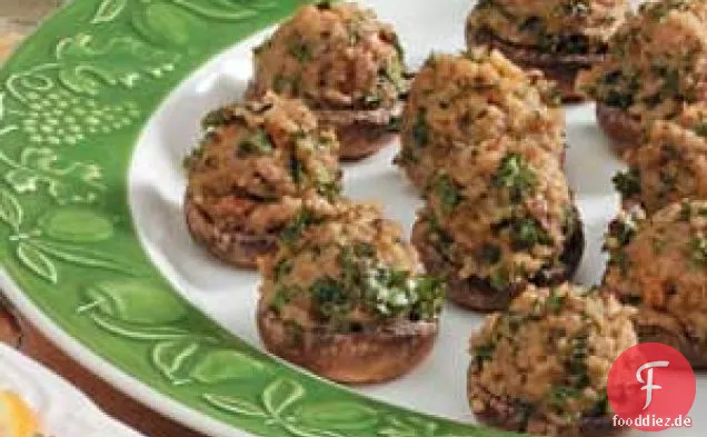 Mit Couscous gefüllte Champignons
