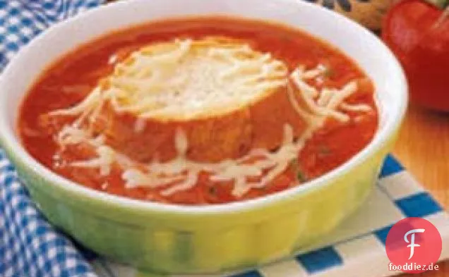 Französische Zwiebel-Tomatensuppe