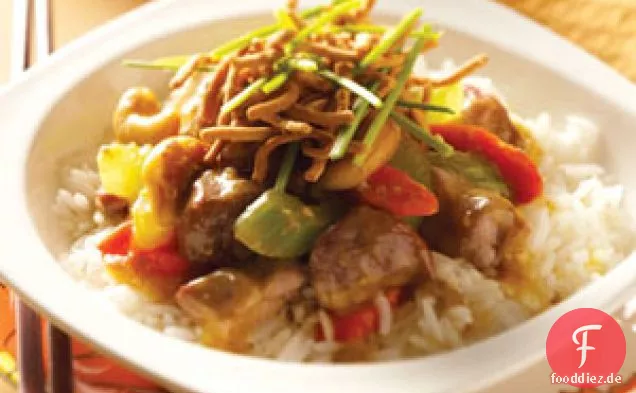 Schweinefleisch in Orangensauce für 2