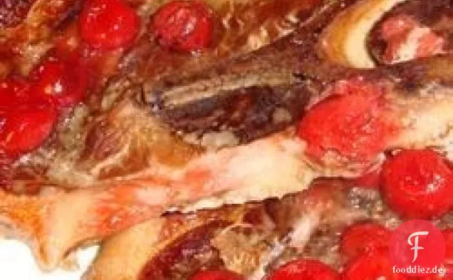 Schweinekoteletts mit Kirschen