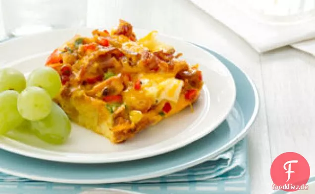 Speck- und Cheddar-Schichten