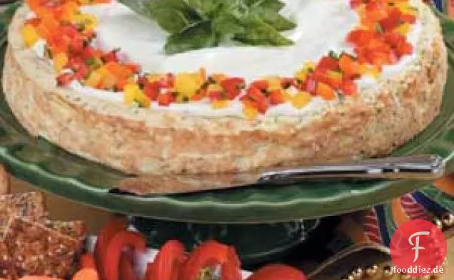 Pikanter Kräuterkäsekuchen