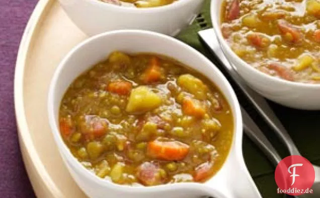 Würzige Erbsensuppe