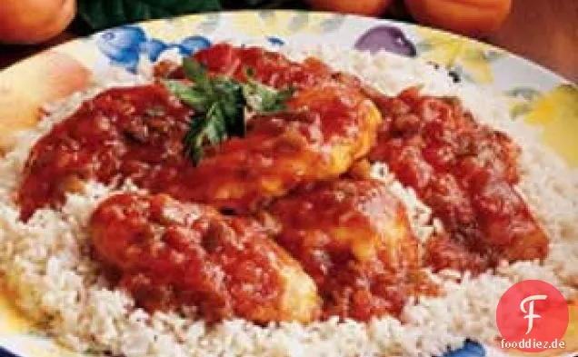 Hähnchen in Aprikosensalsa