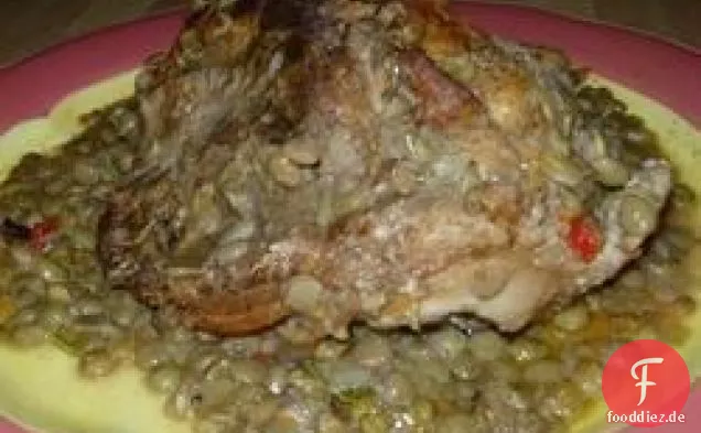 Hühnchen und Linsen mit Rosmarin