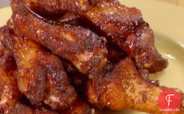 Jerk Wings mit Rum-Braunzucker-Glasur