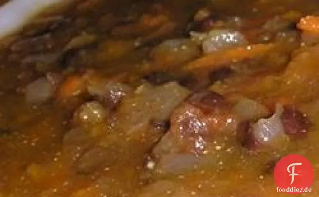 Schwarze Bohnensalsasuppe