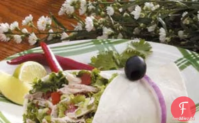 Putenwraps mit Limetten und Jalapeno