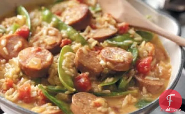 Kielbasa mit Curryreis