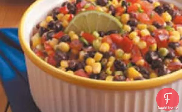 Schneller Mais- und Schwarzbohnensalat