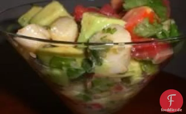 Jakobsmuschel-Avocado-Vorspeise
