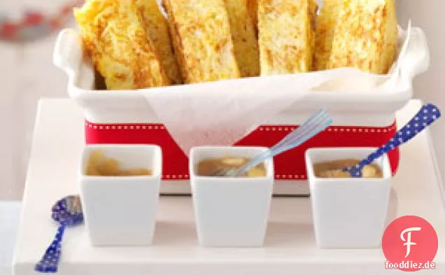 French Toast mit zerdrücktem Apfelmus