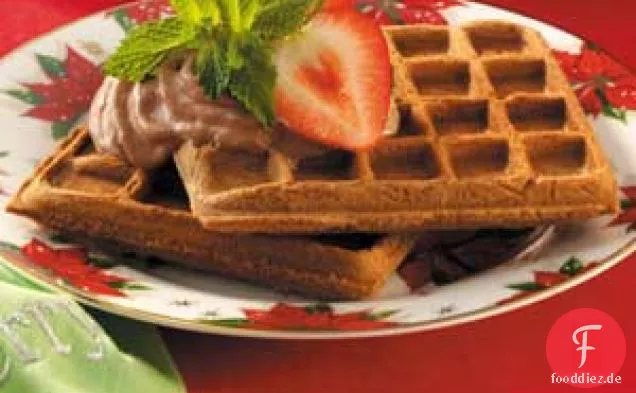 Schokoladen-Pekannuss-Waffeln