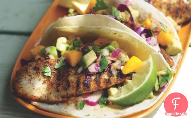 Gegrillte Fisch-Tacos Mit Mango-Salsa