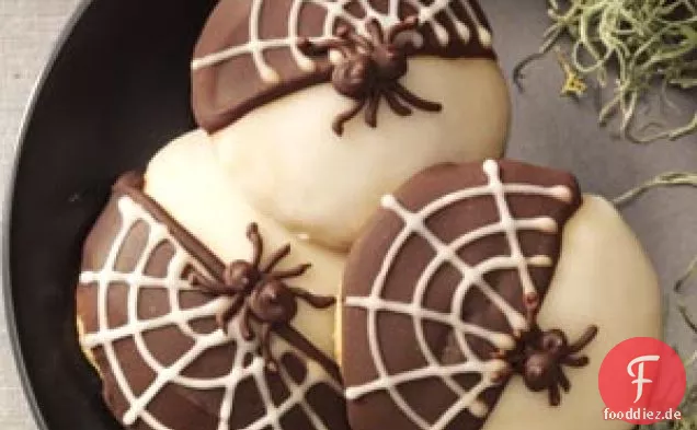 Schwarz-weiße Spinnenkekse