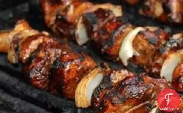 BBQ-Teriyaki-Schweinefleisch-Spieße
