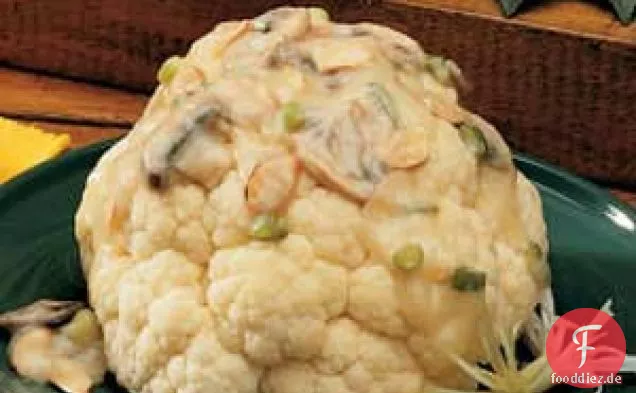 Blumenkohl mit Pilz-Mandel-Sauce