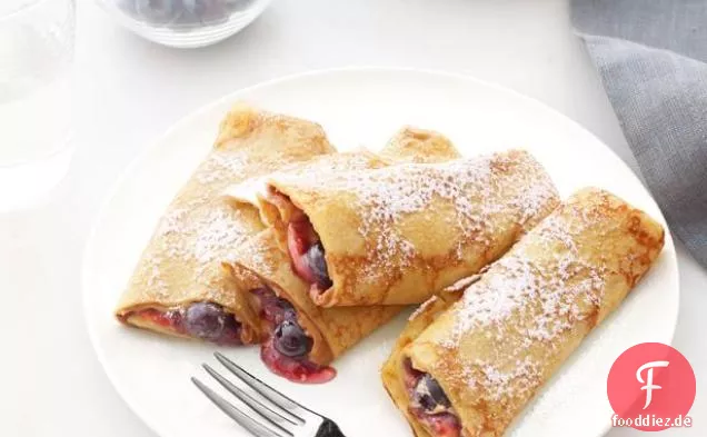 Crêpes mit Erdnussbutter und Marmelade