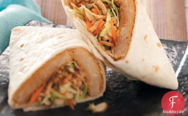 Asiatische fleischlose Wraps