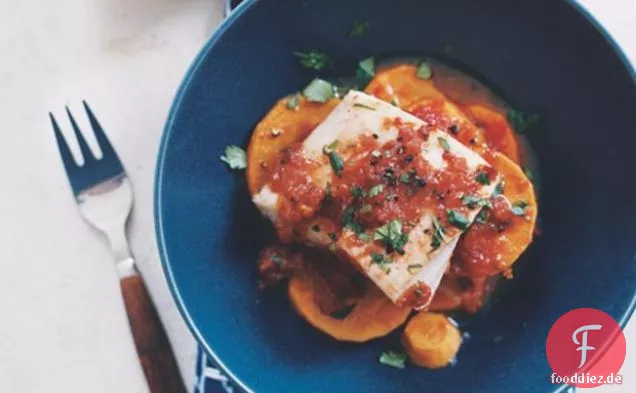 Chile - Gebackener Fisch Mit Süßkartoffeln