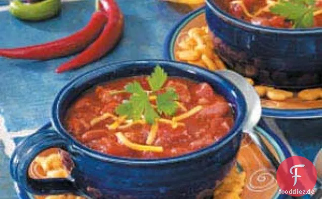 Scharfes Chili mit Putenhackfleisch