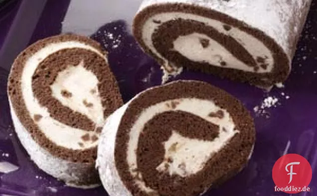 Schokoladen-Cannoli-Kuchenrolle