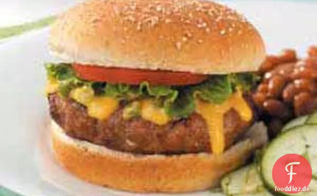 Putenburger mit Jalapeno-Käsesauce