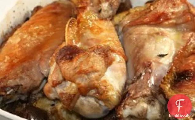 Einfach gebackene Putenflügel