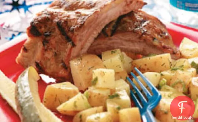 Pfirsichfarbene Schweinerippchen