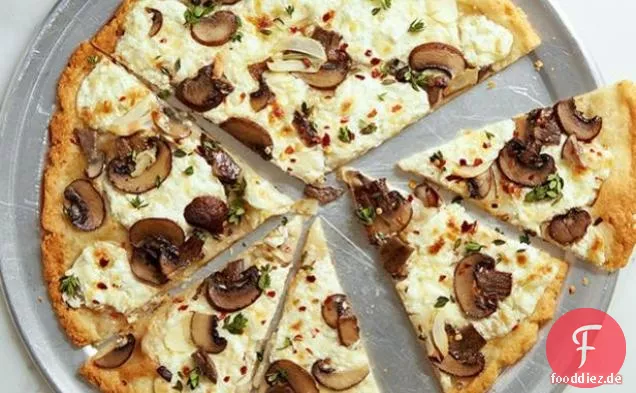 Glutenfreie Pilz-Ricotta-Pizza