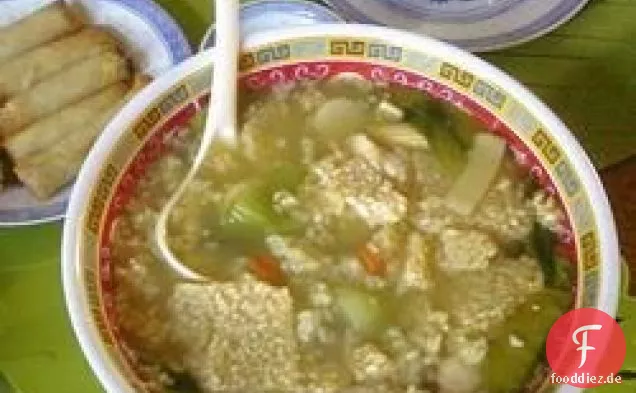 Chinesische brutzelnde Reissuppe
