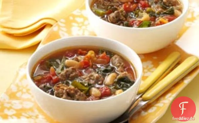 Italienische Wurst-Grünkohlsuppe