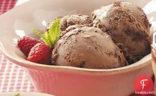 Brownie-Stück-Eiscreme