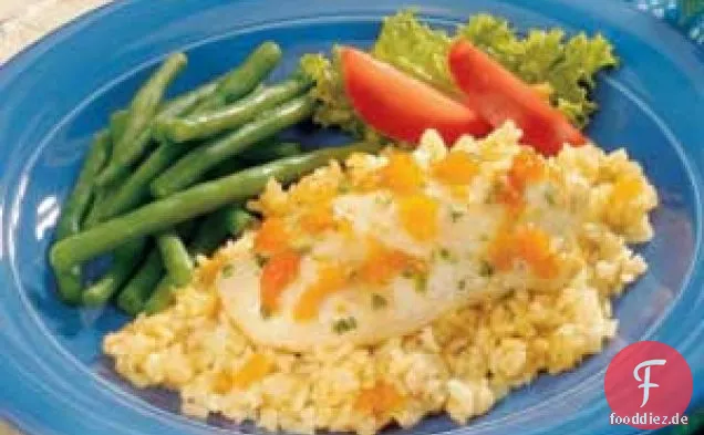 Sonniges Hühnchen mit Reis