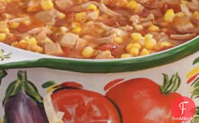 Scharfe Hühner-Tomatensuppe