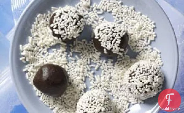Knusprige Schoko-Minz-Kugeln