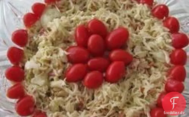 Rot-weiß-blauer Krautsalat