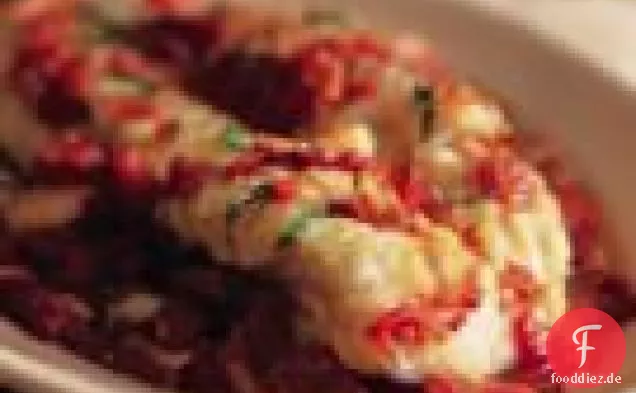 Geschmorter Seeteufel mit Speck und Tomaten